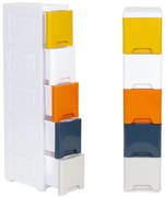 Regál na kolieskach s 5 zásuvkami MB0019-05B