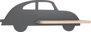 LED Detské nástenné svietidlo s poličkou CAR LED/5W/230V šedá/drevo