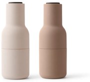 Audo Copenhagen Mlynčeky na soľ a čierne korenie Bottle, set 2ks, nudes, walnut lid