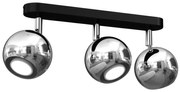 Bodové svietidlo COMET 3xGU10/8W/230V čierna/lesklý chróm