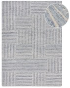 Svetlomodrý ručne tkaný vlnený koberec 80x150 cm Memphis Wool – Flair Rugs