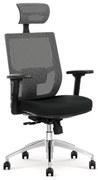 Kancelárska stolička ELMIR čierna/sivá