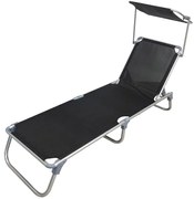 Záhradné ležadlo so slnečníkom