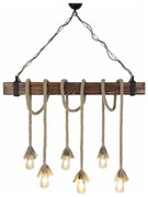 Luster s lankom KUTUK 6xE27/40W/230V borovica