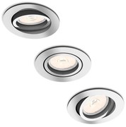 Philips 50393/11/PN - SADA 3x Podhľadové svietidlo DONEGAL 1xGU10/5,5W/230V