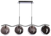 Závesný luster na lankách LUMOS 4xG9/20W/230V dymovo čierny