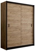 Šatní skriňa SAPHIRA 203x215 cm s posuvnými dverami dub craft