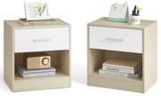 Súprava nočných stolíkov E1081, dub, 2 ks