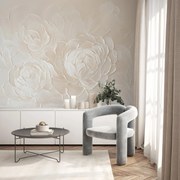 Fototapeta - Elegantné béžové kvety (147x102 cm)