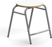 Stolička ALTUS, výška 440 mm, strieborná/biela