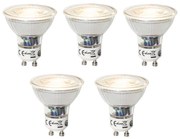 Sada 5 stmievateľných LED žiaroviek GU10 7W 600 lm 3000K