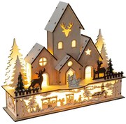 Retlux - LED Vianočná dekorácia LED/2xAA dedina drevo