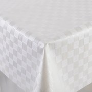 PVC obrus Biele šrafované kocky PV-171 - metráž š. 140 cm