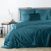 SATÉNOVÉ OBLIEČKY DINA 160X200 CM, 2KS 70X80 CM TYRKYSOVÉ