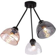 Stropné svietidlo Venice, 3x sklenené tienidlo (mix 3 farieb)