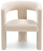 Dizajnové kreslo Lory bouclé béžové