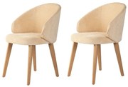 Súprava jedálenských stoličiek Bentley Beige and Light Oak, 2 ks