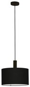 Eglo 33354 - Závesný luster AMANI na lane 1xE27/60W/230V pr. 38 cm čierna