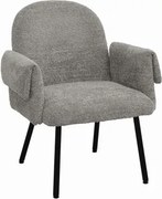 Jedálenská stolička Izabel, svetlo šedo-béžová štruktúrovaná látka%