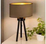 Duolla - Stolná lampa OVAL VEGAN 1xE27/15W/230V pr. 30 cm béžová