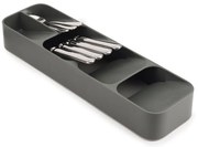 Sivý plastový príborník do zásuvky 11 x 39,5 cm Duo – Joseph Joseph