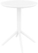 SKY FOLDING Ø60 sklopný záhradný stôl white