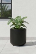 Kvetináč CHICO, sklolaminát, priemer 40 cm, antracit