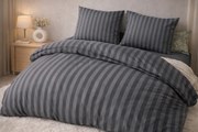 INTERMEDIC SK Hotelové povlečenie damašek tmavo sivé 200x220/2x70x90 cm – zips