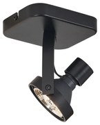 Dizajnový stropný reflektor čierny GU10 70 mm otočný a naklápací - Vo