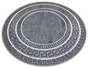 Koberec ALLURE 1960 grécky kľúč / rám, štruktúrovaný / glamour, sivý kruh