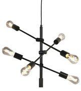 Inteligentné priemyselné závesné svietidlo čierne vrátane 6 WiFi ST64 - Sydney