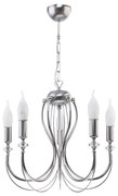 Jupiter 1688 - Luster na reťazi MELANI 5xE14/40W/230V strieborná