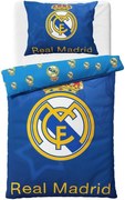Bavlnené posteľné obliečky FC Real Madrid - motív Blue Stars - 100% bavlna Renforcé - 70x90 cm + 140x200 cm