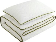 Celoročný paplón prešívaný 140x200 cm s vankúšom STELLA ALOE VERA 70x90 cm, biely