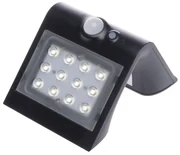 Exteriérové solárne nástenné LED svietidlo Butterfly, 1x LED 1,5w, čierna, pohybový senzor