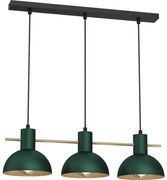 Luster na lanku ESTATE MINI 3xE27/15W/230V zelená