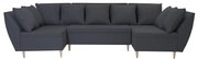 Rohová sedacia súprava s funkciou spania ALEX-U Rozkládací pohovka s funkcí spaní ALI-U šedá