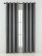 Zamatové zatemňovacie závesy Cesar sivé - 140 x 160 cm (2ks) - krúžky