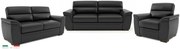 Kožená sedacia súprava ROSSO II 3+2+1, čierna (nero 308)