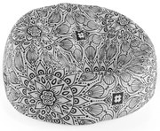 Sedací vak Cocoon biele mehendi, čierna / biela