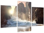 Obraz - Skaly a vlny oceánu (90x60 cm)