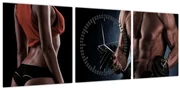 Obraz - Fitness (s hodinami) (90x30 cm)