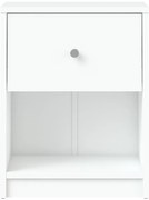 Biely nočný stolík s poličkami May - Tvilum