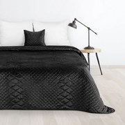 Dekorstudio Zamatový prehoz na posteľ LUIZ3 v čiernej farbe Rozmer prehozu (šírka x dĺžka): 170x210cm