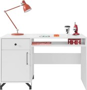 Detský písací stôl Anders 125 cm so zásuvkou - biely