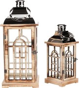 Set dvoch lampášov hnedý JL346 (2 ks)
