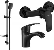 Mexen Fabia DF62 sprchová súprava, čierna - 746504DF62-70