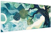 Obraz – Zelená koruna stromu života (120x50 cm)