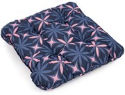 Sedák Kvety modré a ružové, 38 x 38 x 7 cm