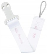 Retiazka na cumlík Canpol Babies - Little princess -biely / ružový